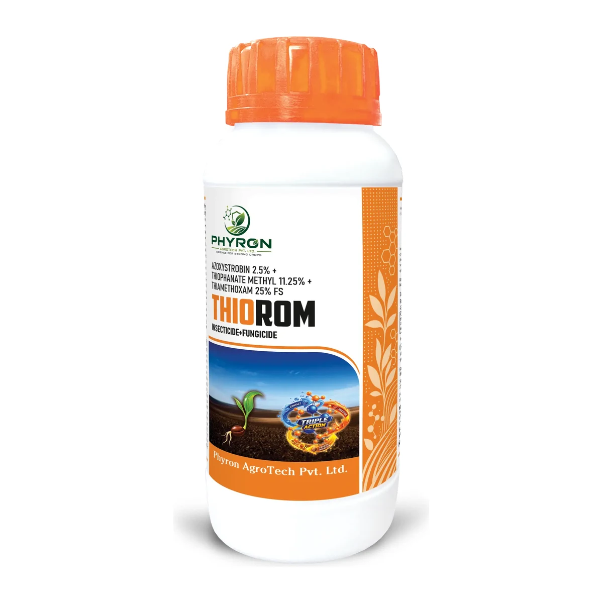 THYOROM — Azoxystrobin 2.3% + Thiophanate Methyl 11.25% + Thiamethoxam 25% FS (Insecticide-Fungicide)